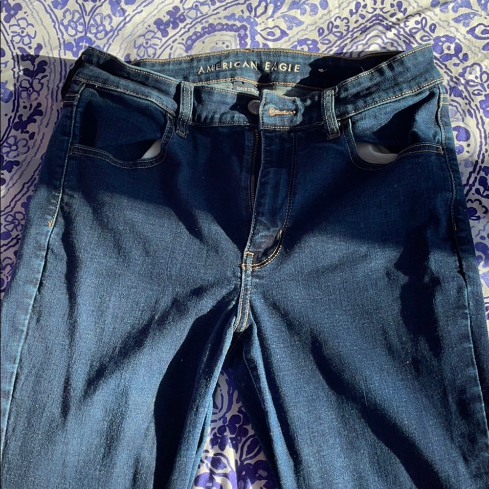 American eagle dark wash skinny jeans 12 long